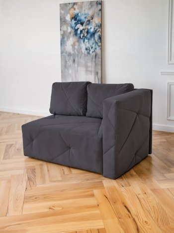 Диван 1010 графит, правый (BRENDOSS) в Среднеуральске - sredneuralsk.mebel-e96.ru