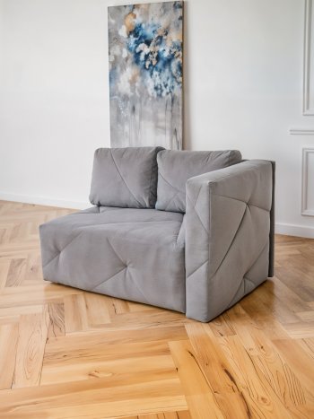 Диван 1010 серый, правый (BRENDOSS) в Среднеуральске - sredneuralsk.mebel-e96.ru