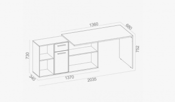 Стол письменный Лайт 03.245 в Среднеуральске - sredneuralsk.mebel-e96.ru