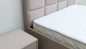 Кровать с подъемным механизмом Мега беж (Лин) в Среднеуральске - sredneuralsk.mebel-e96.ru