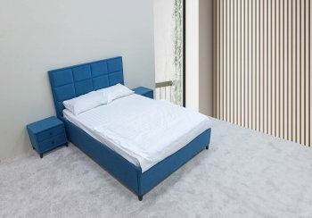 Кровать с подъемным механизмом Мега синий (Лин) в Среднеуральске - sredneuralsk.mebel-e96.ru