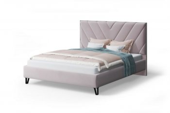 Кровать с ПМ Аделия мягкая Dusty rose (пепельная роза), 1600 (МЛК) в Среднеуральске - sredneuralsk.mebel-e96.ru