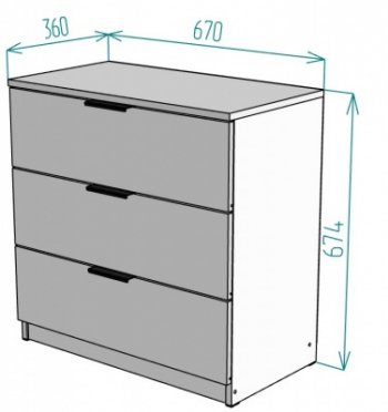 Комод Anna K215 674х670х360 в Среднеуральске - sredneuralsk.mebel-e96.ru