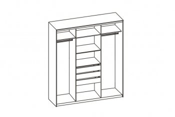 Шкаф-купе 1700 мм 3-х дверный с 1-м зеркалом (арт. 012) бодега (Диал) в Среднеуральске - sredneuralsk.mebel-e96.ru