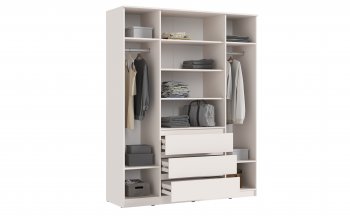 Шкаф 1600 мм Челси с антресолью Кашемир (Миф) в Среднеуральске - sredneuralsk.mebel-e96.ru