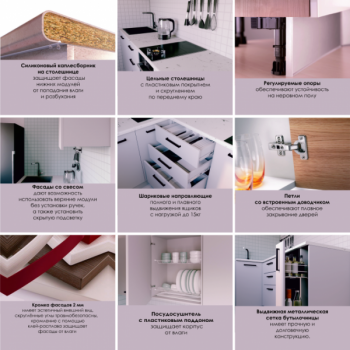 Кухонный гарнитур Элеганция 2800 (Санвут) в Среднеуральске - sredneuralsk.mebel-e96.ru