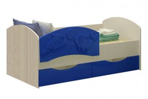 Детская кровать Дельфин-3 МДФ темно-синий, 80х160 в Среднеуральске - sredneuralsk.mebel-e96.ru
