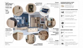 Детская Система Валенсия Комод 5ящ Дуб сонома в Среднеуральске - sredneuralsk.mebel-e96.ru