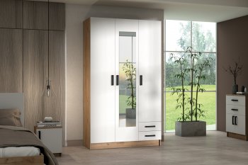 Шкаф 1200 мм Эконом с зеркалом (Зарон) в Среднеуральске - sredneuralsk.mebel-e96.ru