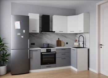 Угловой кухонный гарнитур Элеганция 2200*1000 мм (Sanvut) в Среднеуральске - sredneuralsk.mebel-e96.ru