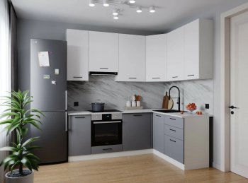 Угловой кухонный гарнитур Элеганция 2200*1600 мм Sanvut в Среднеуральске - sredneuralsk.mebel-e96.ru