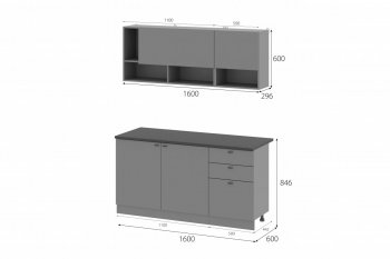 Кухонный гарнитур Энни 1600 мм (МИ) в Среднеуральске - sredneuralsk.mebel-e96.ru