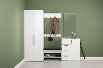 Тумба для обуви Эйр 16.130 белый (Моби) в Среднеуральске - sredneuralsk.mebel-e96.ru