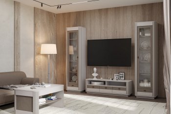 Стенка Фантазия модульная, кашемир (Олмеко) в Среднеуральске - sredneuralsk.mebel-e96.ru