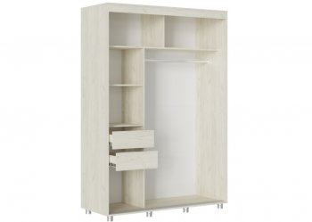 Шкаф-купе 1500 мм Форест крафт белый (Стиль) в Среднеуральске - sredneuralsk.mebel-e96.ru