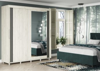 Шкаф-купе 2000 мм Форест крафт белый (Стиль) в Среднеуральске - sredneuralsk.mebel-e96.ru