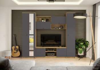Стенка Герда крафт/графит (ИЦ) в Среднеуральске - sredneuralsk.mebel-e96.ru