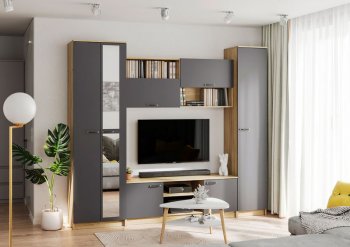 Стенка Герда крафт/графит (ИЦ) в Среднеуральске - sredneuralsk.mebel-e96.ru