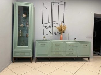 Стенка Гориция Зеленый самшит (БМ) в Среднеуральске - sredneuralsk.mebel-e96.ru