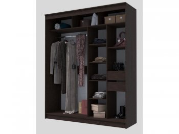 Шкаф-купе 2000 мм Гранд-1 ЛДСП/Зеркало, венге (Эра) в Среднеуральске - sredneuralsk.mebel-e96.ru