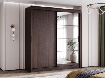 Шкаф-купе 2000 мм Гранд-1 ЛДСП/Зеркало, венге (Эра) в Среднеуральске - sredneuralsk.mebel-e96.ru