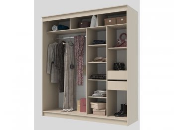 Шкаф-купе 2000 мм Гранд-1 ЛДСП/Зеркало, Сатин (Эра) в Среднеуральске - sredneuralsk.mebel-e96.ru
