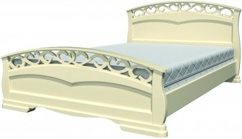 Кровать из массива Грация-1 Слоновая кость (БМ) в Среднеуральске - sredneuralsk.mebel-e96.ru