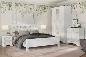 Спальный гарнитур Грация (лак) Белый (модульный) (БМ) в Среднеуральске - sredneuralsk.mebel-e96.ru