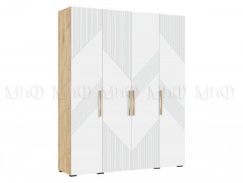 Шкаф 1800 мм Ирис с антресолью крафт/белый (Миф) в Среднеуральске - sredneuralsk.mebel-e96.ru