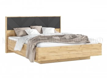 Кровать парящая Ирис крафт/графит с подсветкой (Миф) в Среднеуральске - sredneuralsk.mebel-e96.ru