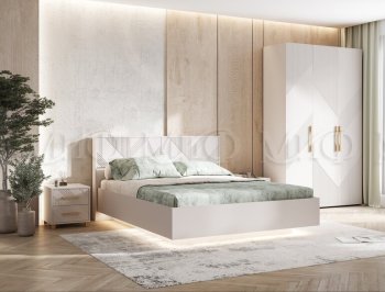 Кровать парящая с ПМ Ирис кашемир (Миф) в Среднеуральске - sredneuralsk.mebel-e96.ru