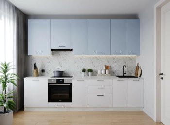 Кухонный гарнитур высокий Капри 3000 мм ЛДСП/МДФ (Санвут) в Среднеуральске - sredneuralsk.mebel-e96.ru