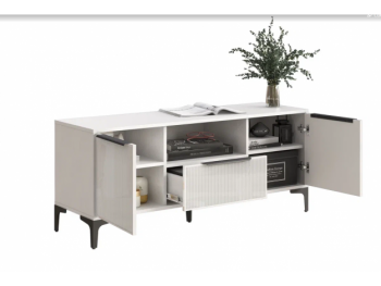 Тумба ТВ на 1350 Кимберли белый (Handis) в Среднеуральске - sredneuralsk.mebel-e96.ru