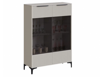 Шкаф со стеклом Кимберли кашемир (Handis) в Среднеуральске - sredneuralsk.mebel-e96.ru