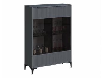 Шкаф со стеклом Кимберли графит (Handis) в Среднеуральске - sredneuralsk.mebel-e96.ru