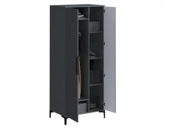 Шкаф 800 мм 2-створчатый Кимберли графит (Handis) в Среднеуральске - sredneuralsk.mebel-e96.ru