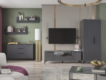 Стенка Кимберли графит, модульная (Handis) в Среднеуральске - sredneuralsk.mebel-e96.ru