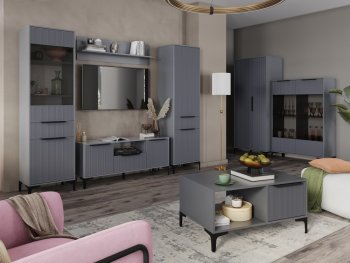 Стенка Кимберли графит, модульная (Handis) в Среднеуральске - sredneuralsk.mebel-e96.ru