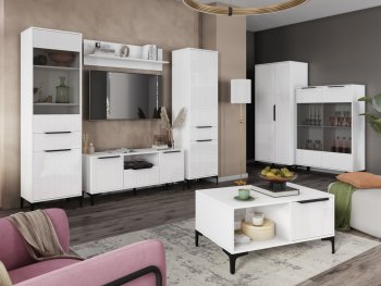 Стенка Кимберли белый, модульная (Handis) в Среднеуральске - sredneuralsk.mebel-e96.ru