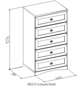 Комод 12 Адель в Среднеуральске - sredneuralsk.mebel-e96.ru
