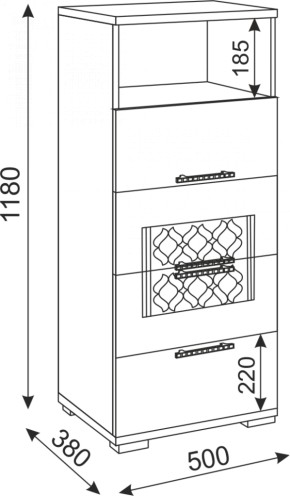 Комод малый Тиффани М10 (Риннер) в Среднеуральске - sredneuralsk.mebel-e96.ru