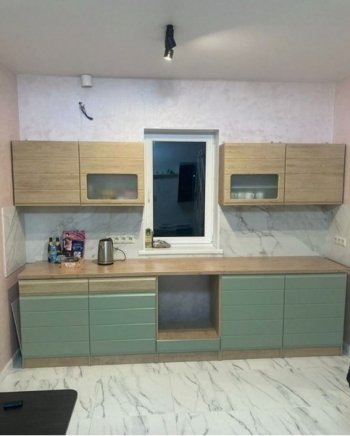 Кухонный гарнитур 3000 мм Кремона фисташка (Росток) в Среднеуральске - sredneuralsk.mebel-e96.ru