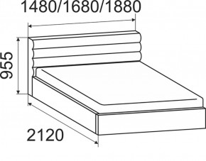 Кровать Альба с подъемным механизмом 1400*2000 в Среднеуральске - sredneuralsk.mebel-e96.ru