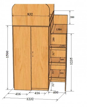 Кровать-чердак Аракс в Среднеуральске - sredneuralsk.mebel-e96.ru