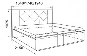 Кровать Лина с подъемным механизмом 1400*2000 в Среднеуральске - sredneuralsk.mebel-e96.ru