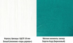 Кровать одинарная 01.34 Ноктюрн (180) бирюзовый в Среднеуральске - sredneuralsk.mebel-e96.ru