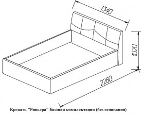 Кровать Ривьера (Белый) (МЛК) в Среднеуральске - sredneuralsk.mebel-e96.ru