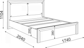 Кровать с настилом и мягкой частью Глэдис (модуль 31) 1600 в Среднеуральске - sredneuralsk.mebel-e96.ru