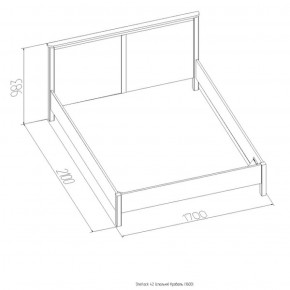 Кровать Шерлок 1800 орех 1600*2000 в Среднеуральске - sredneuralsk.mebel-e96.ru