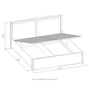 Кровать Шерлок с ПМ 1400 дуб сонома 1400*2000 в Среднеуральске - sredneuralsk.mebel-e96.ru